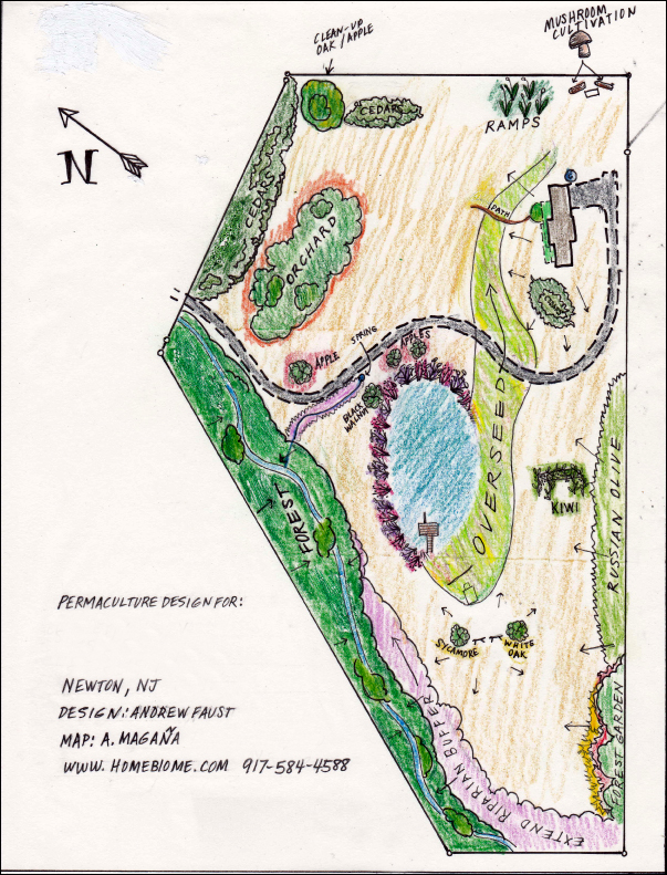 Permaculture Map Design for property in Newton, New Jersey
