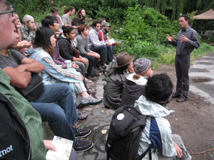 andrew faust teaching permaculture in Brooklyn