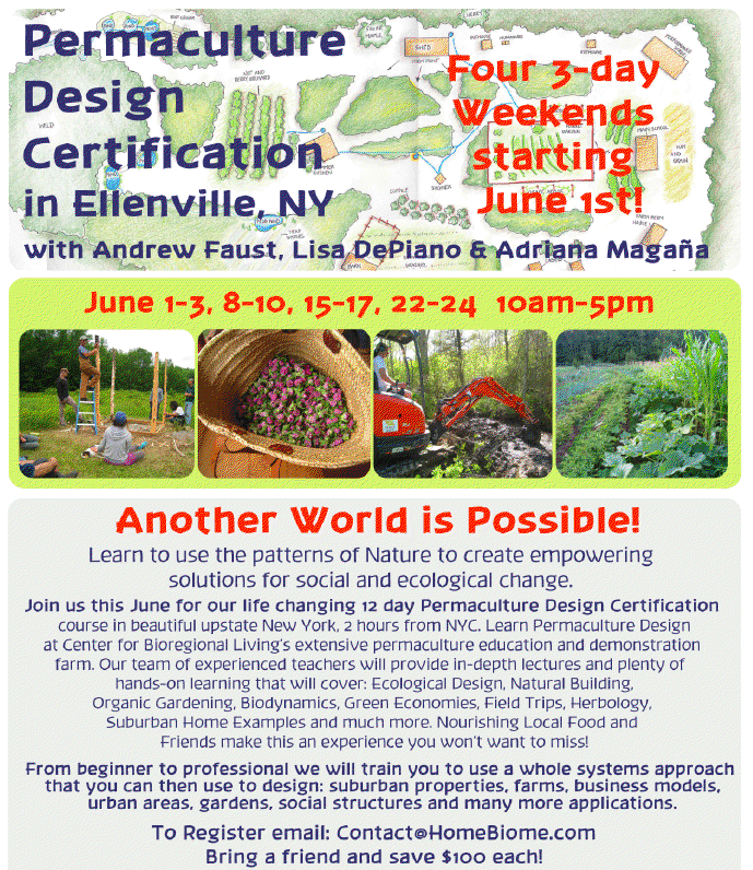 Permaculture Classes Ellenville NY with Andrew Faust and Guests